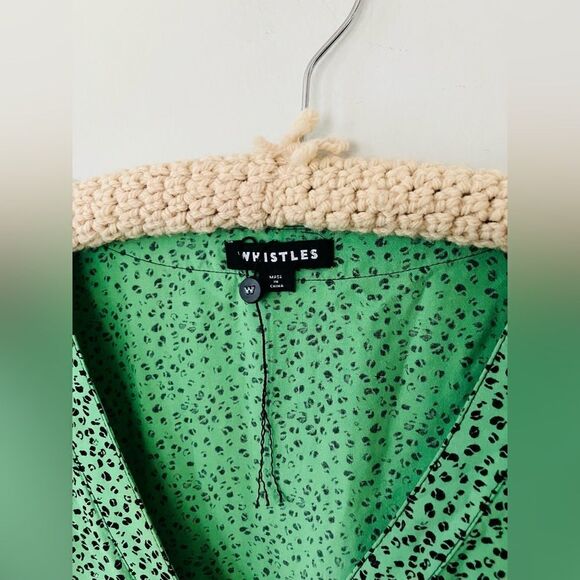 Whistles | Green Ink Leopard Button Front Top | new without tags | size 12 - Picture 3 of 7
